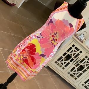 Hale Bob floral Multicolor Women's Dress, missing top button on back, size small